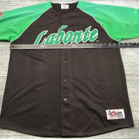 Chase Authentics Labonte Nascar 18 Baseball Jersey Button Short Sleeve Shirt - Picture 8 of 16